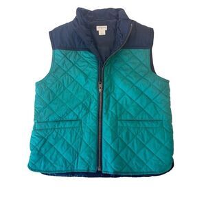 J. Crew Crewcuts Boy's Preppy Zup-Up Puffy Vest GUC Sz S Preppy Spring
